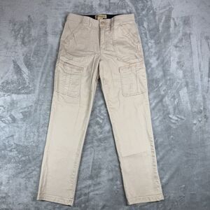 Democracy Cargo Jeans Women’s 8 Tan Khaki Pants Lace Trimmed Pockets